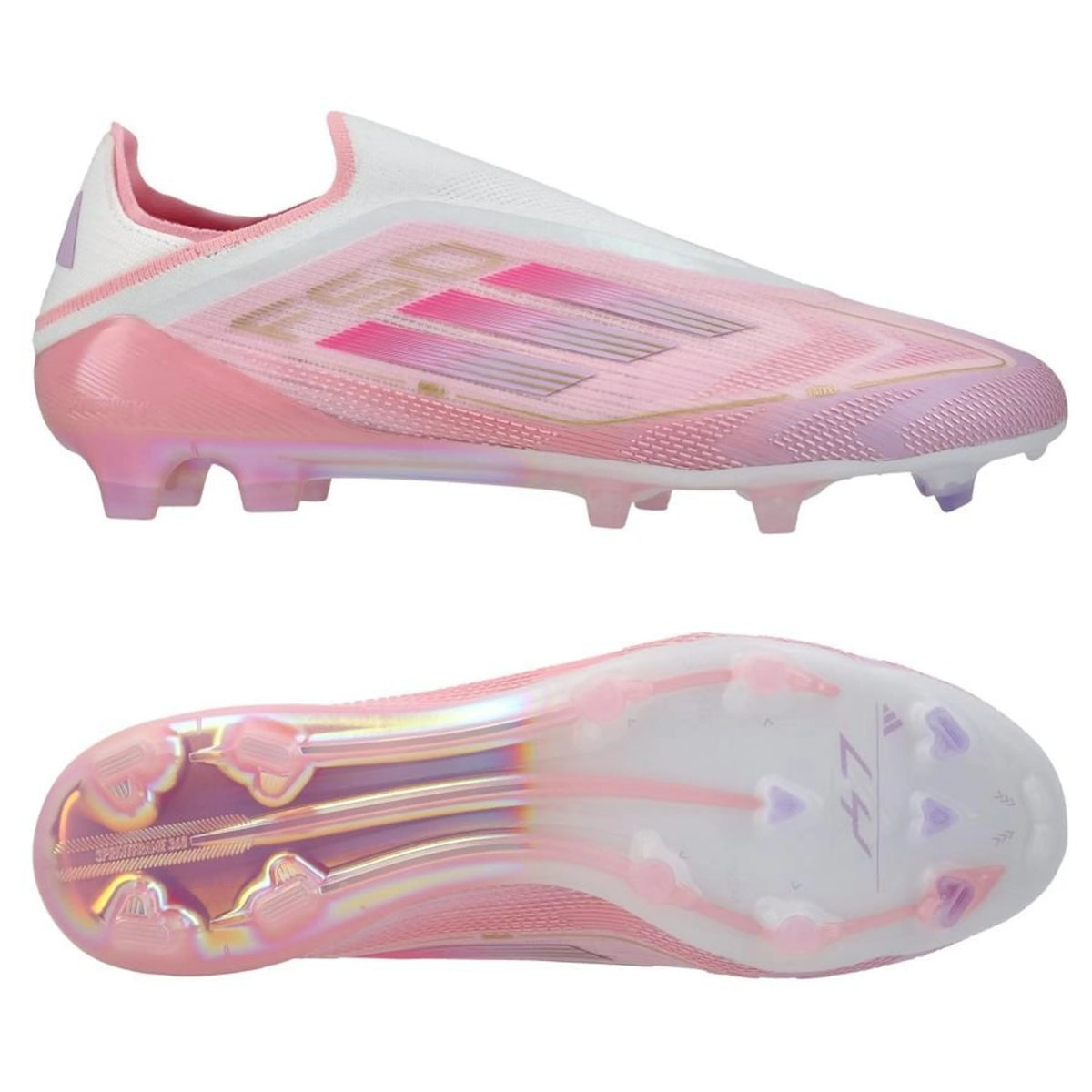 Adidas F50 Elite Laceless FG Lamine Yamal 304 - Clear Pink/Purple Glow/Lite Pink LIMITED EDITION